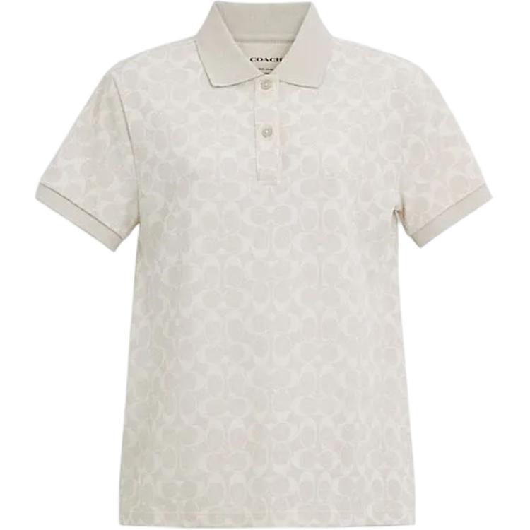 

SS24 Футболка поло женская серая COACH, серый