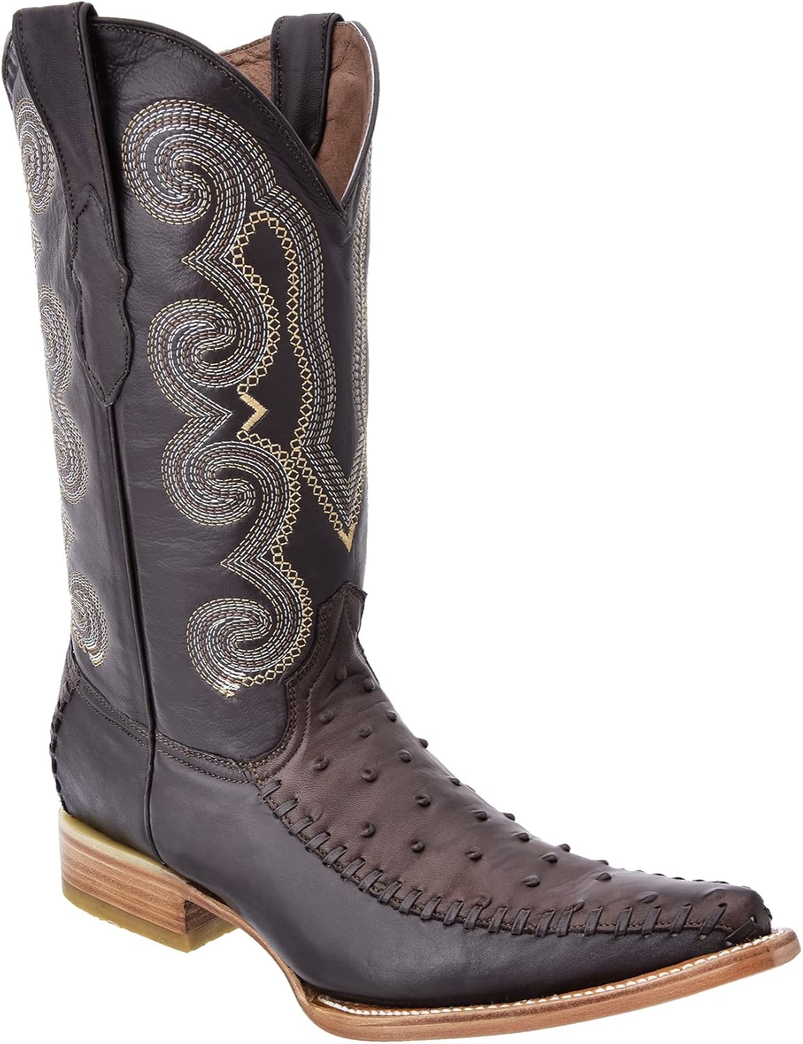 

Мужские западные сапоги/Ботас де Омбре (имитация страуса) WDP46-133 Rancho Valencia, коричневый