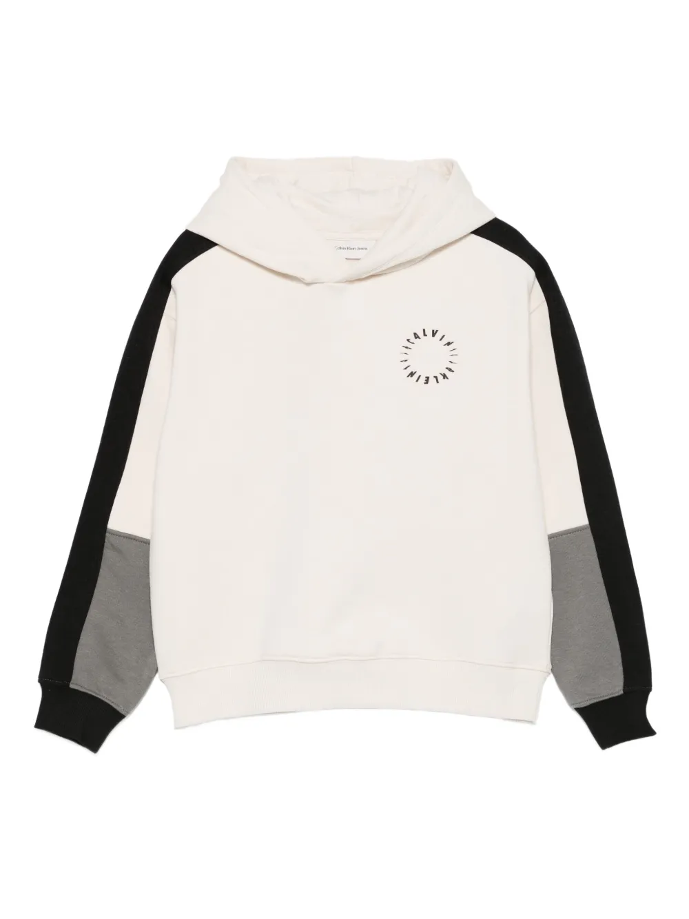 Худи в стиле колор-блок Calvin Klein Kids, нейтральный