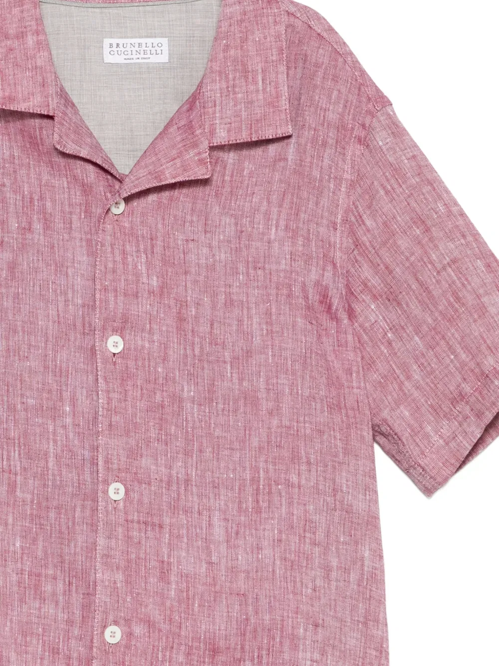 Рубашка на пуговицах Brunello Cucinelli Kids, красный — фото 3