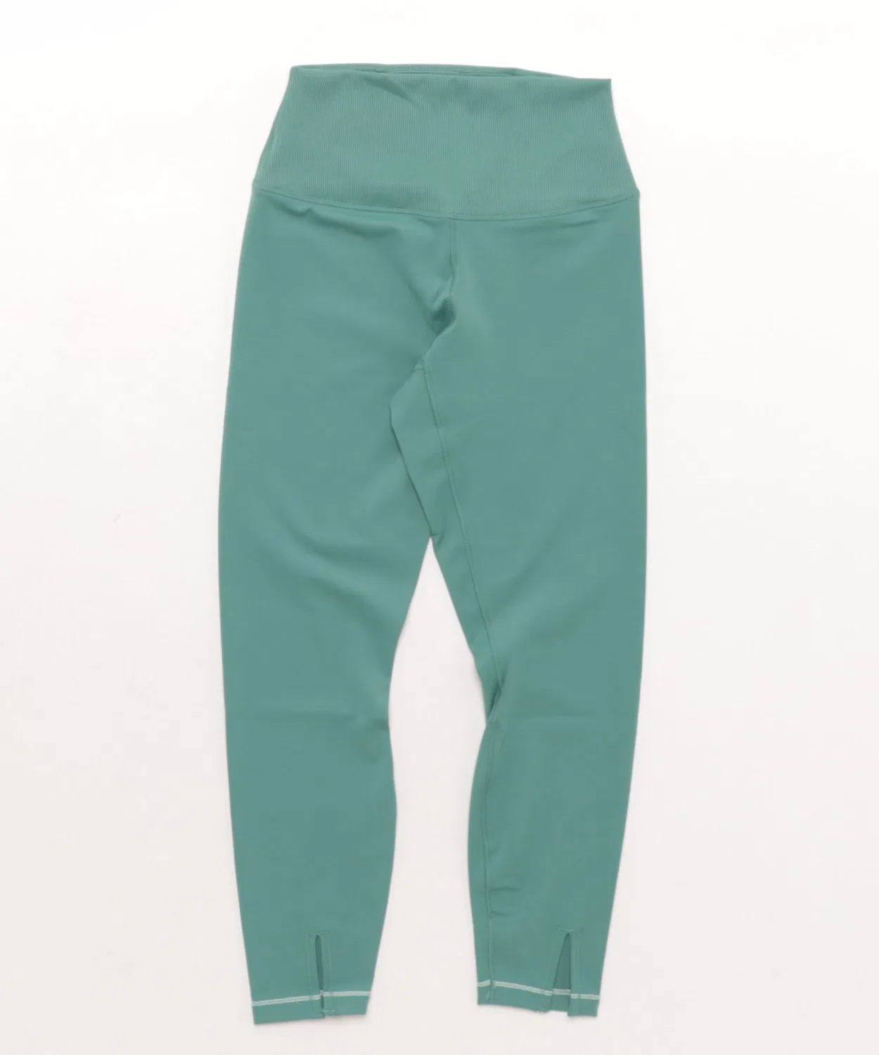 Леггинсы Nike One HR 7/8 Rib, полиэстер, зеленые