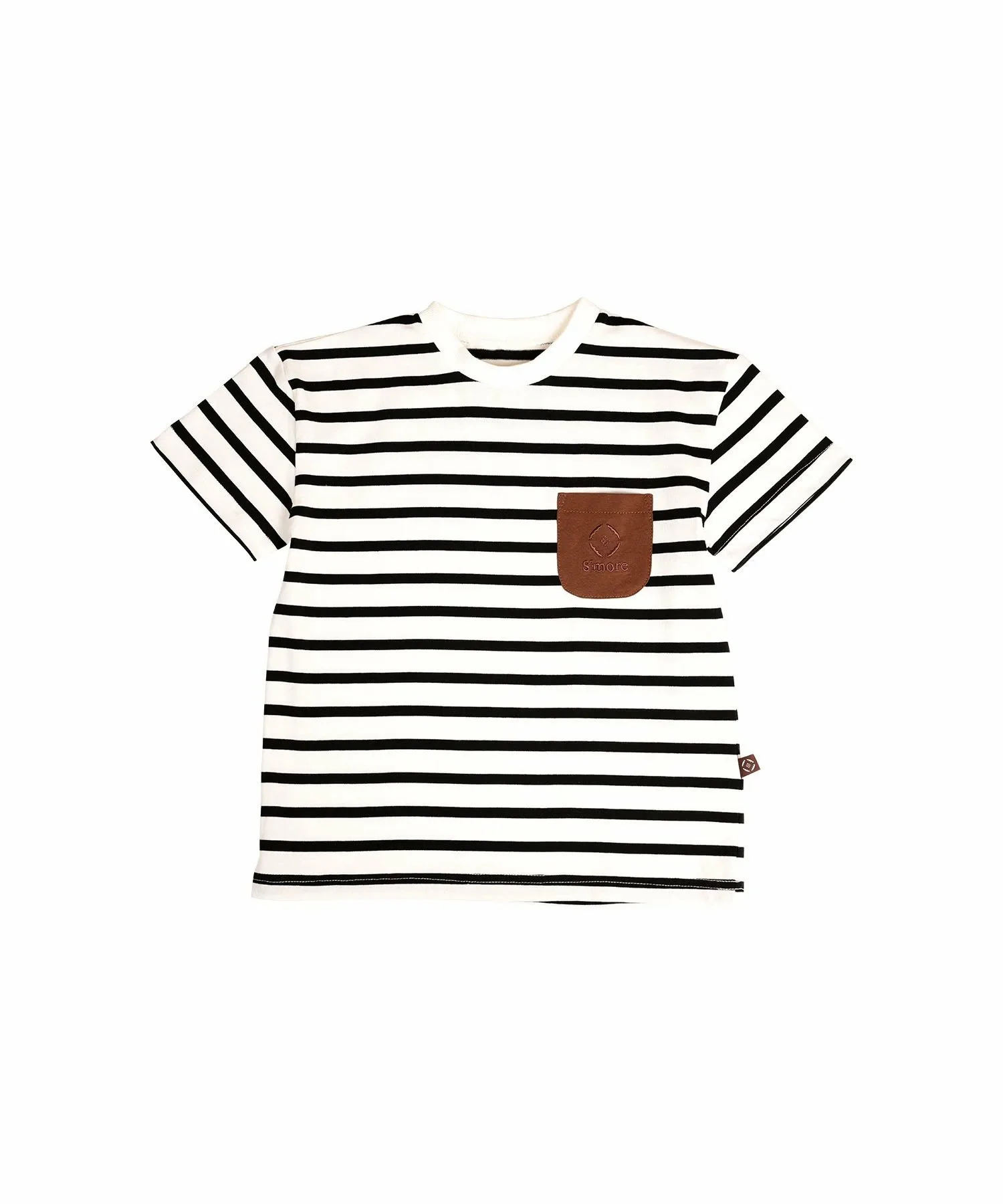 Футболка Детские футболки с карманами и рисунком "S'more/BORDER POCKET" S'More, white