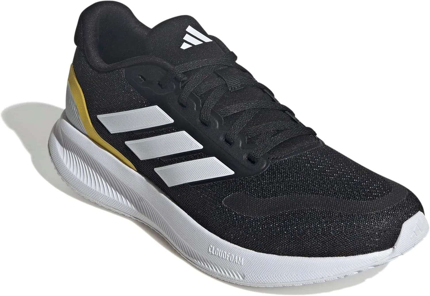Мужские беговые кроссовки Adidas Runfalcon 5, Core Black Cloud White Yellow — фото 3