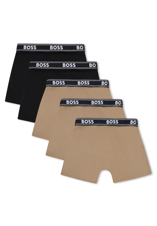 Трусы 5 pack Boss Kidswear, черный/бежевый — фото 2