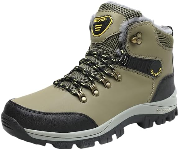 

Мужские водонепроницаемые походные ботинки, противоскользящие, легкие, с высокой посадкой до щиколотки, дышащие ботинки для походов и треккинга Azttoztto, зеленый