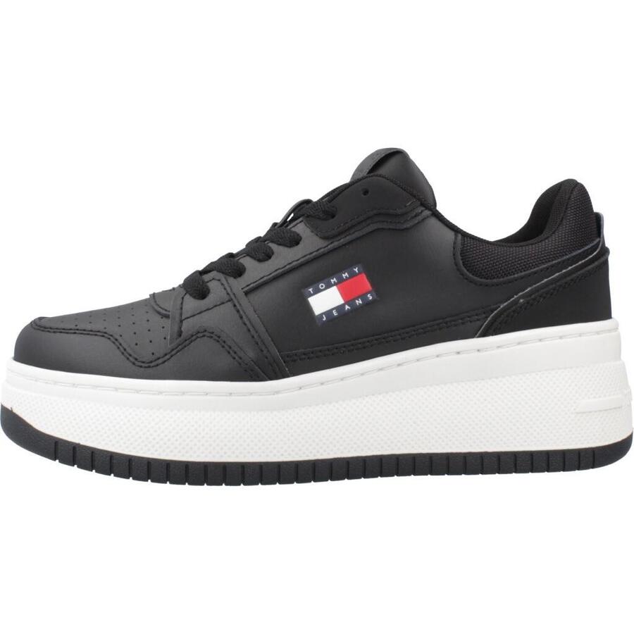 TOMMY HILFIGER Кроссовки Tommy Jeans модель Tjw Retro Basket Flatfor цвет чёрный — фото 2