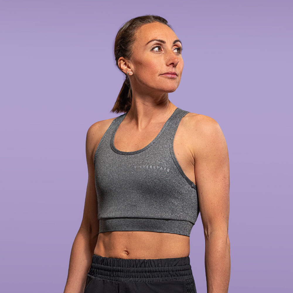 

Спортивный топ Higher State Marl Low Impact Crop, серый