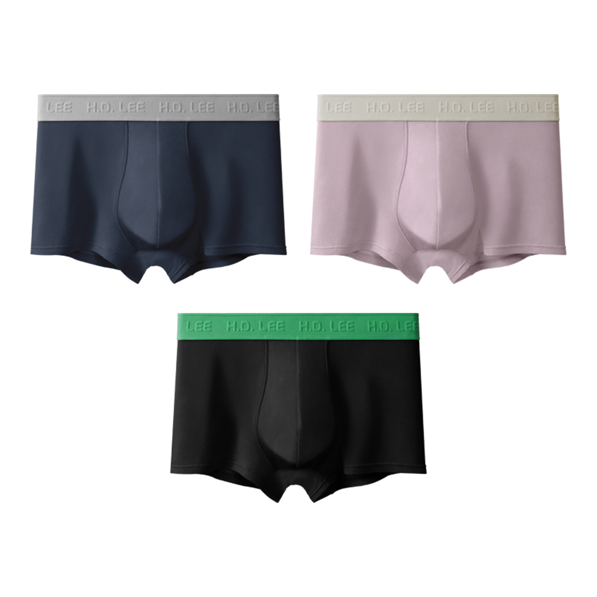 

Подарочный набор мужского белья Lee, 3 Pack (темно-серый синий+Pink+черный)