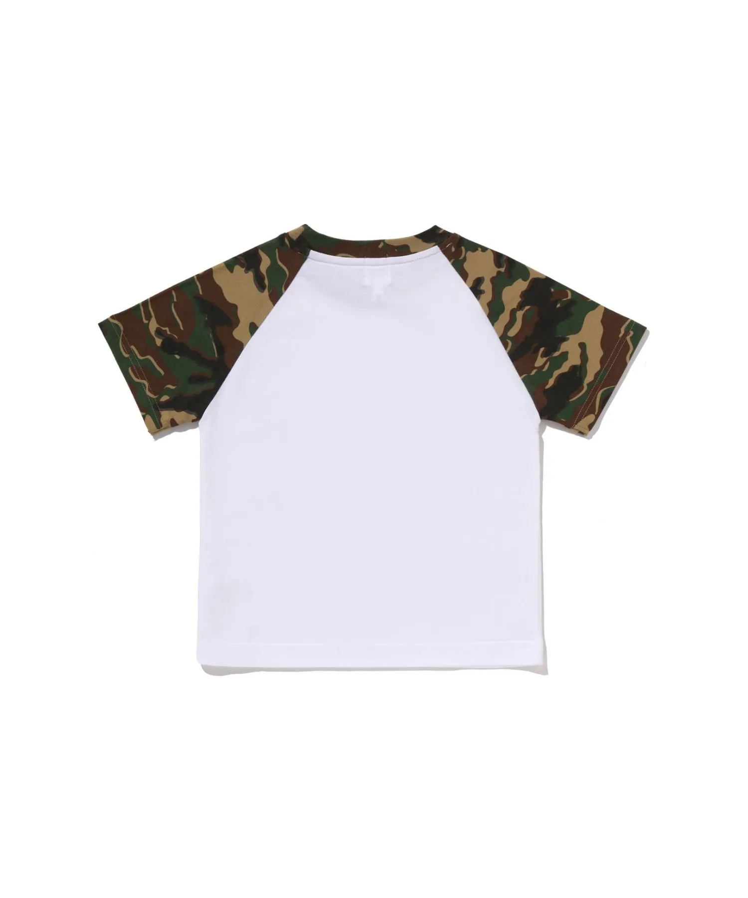 Детская футболка A BATHING APE GLITCH WOODLAND CAMO с камуфляжным принтом белая — фото 2