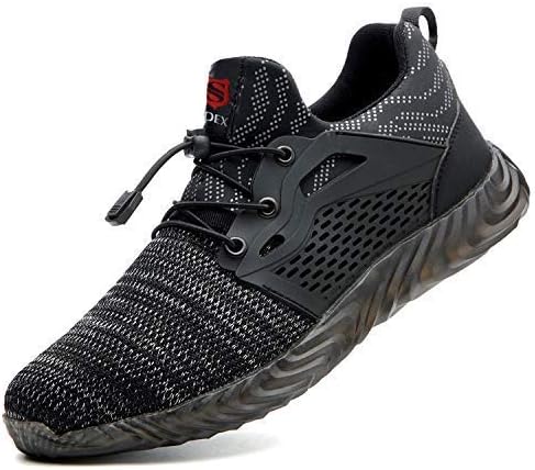 

Кроссовки с стальным носком SUADEX для мужчин и женщин, неразрушимые, легкие защитные обувь, стойкие к проколам, с композитным носком, черный