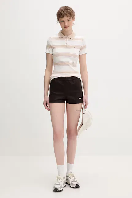 Шорты спортивные из мягкого трикотажа Adidas Originals, коричневый — фото 2