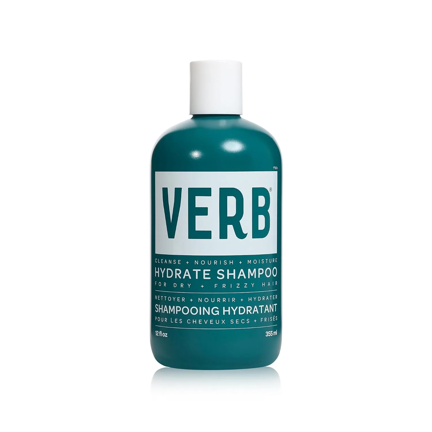 Шампунь VERB Hydrate - Очищает сухие и вьющиеся волосы - Разглаживает и уменьшает пушистость - Аромат амбры и теплого жасмина 355 мл (1 шт.)