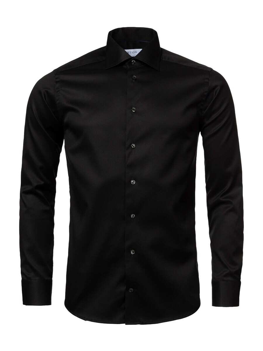 

Повседневная рубашка ETON Slim fit Button Up Shirt, черный