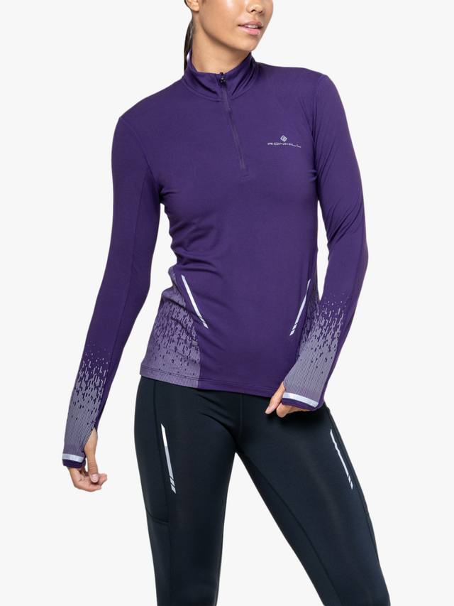 

Tech Reflect полу-застёгивающаяся кофта Ronhill, Damson/Reflect