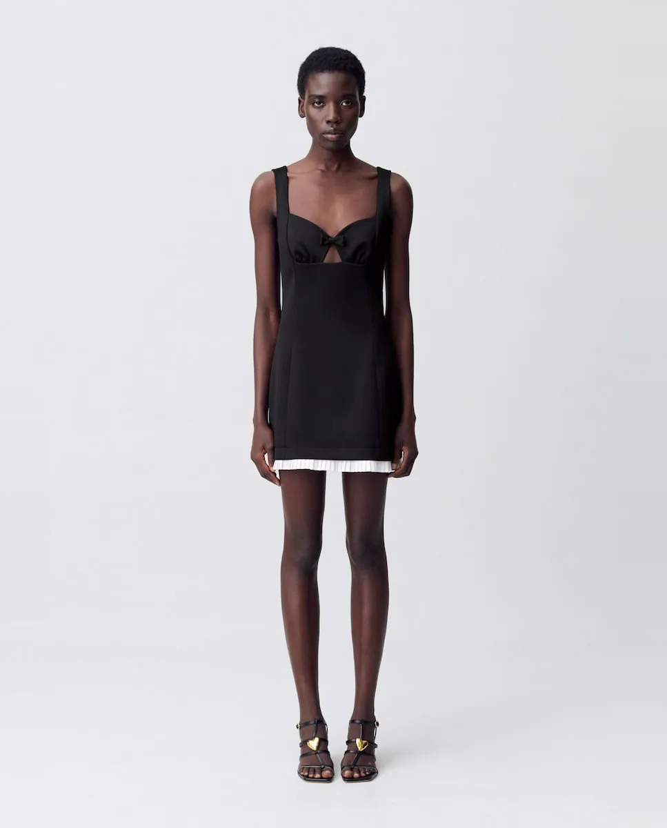 

Короткое плиссированное платье Claudie Pierlot, черный