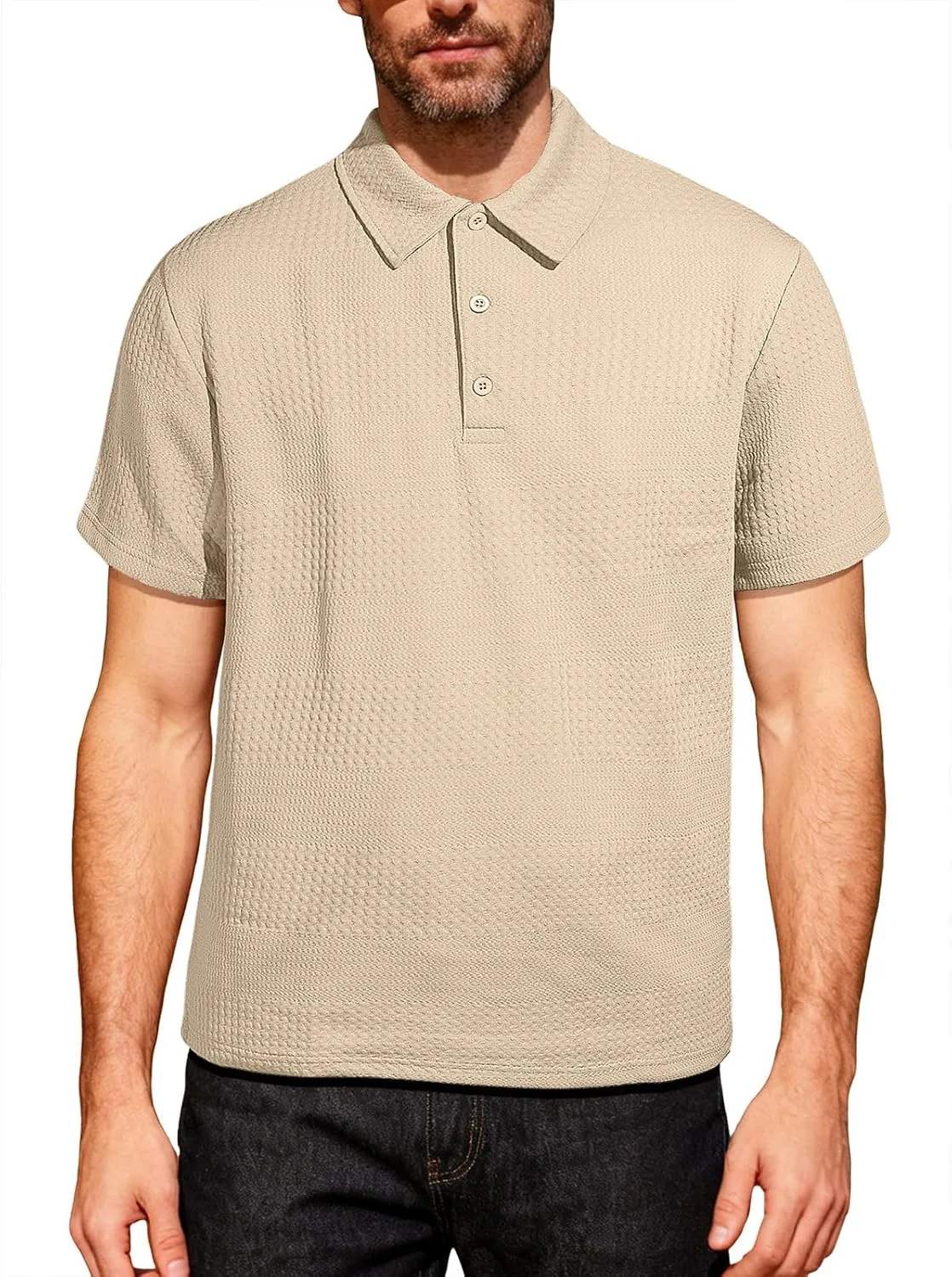 

Мужская поло для гольфа Regular Fit с коротким рукавом и воротником на пуговицах