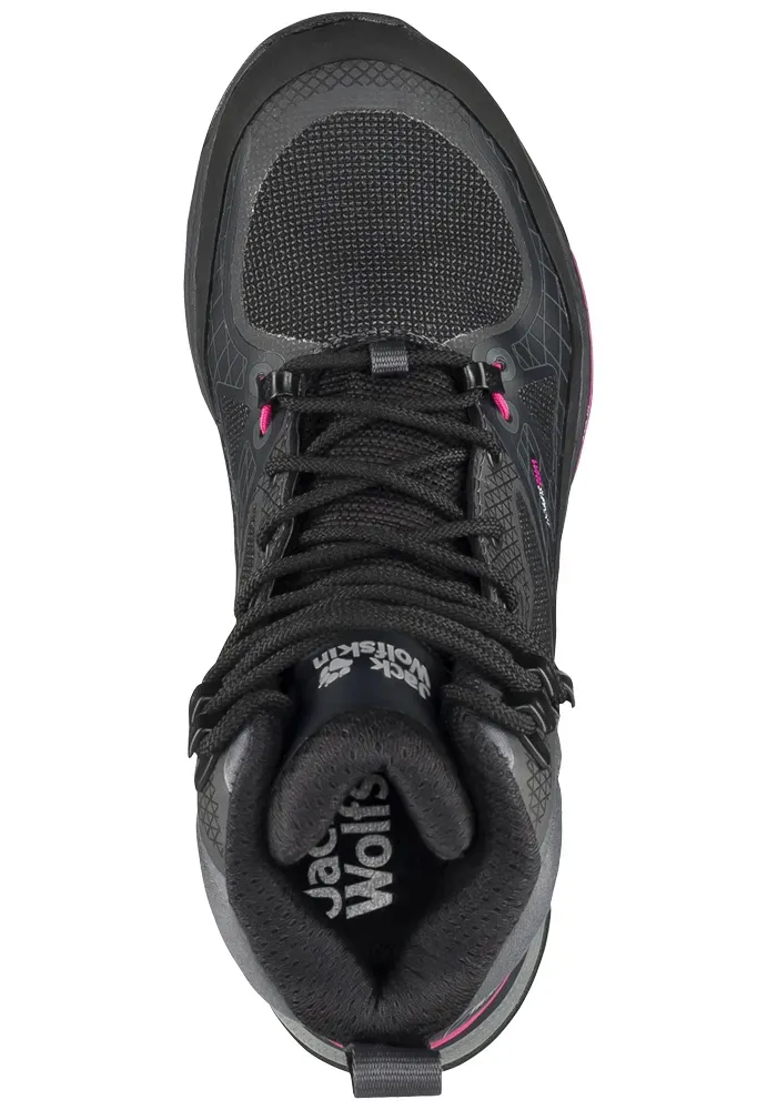 Трекинговые туфли Jack Wolfskin "FORCE TREKKER TEXAPORE MID W", розовый — фото 2