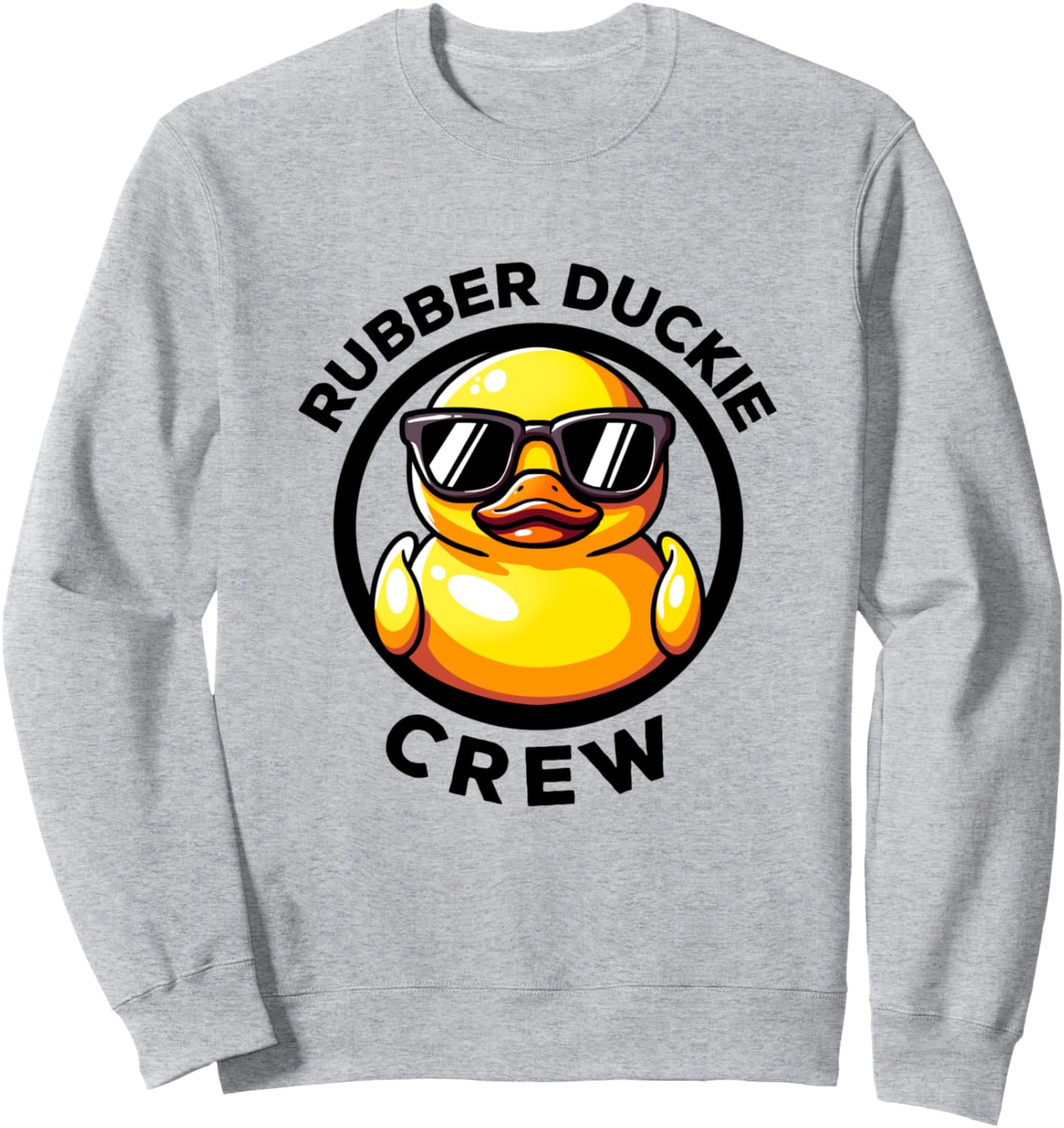 

Футболка с забавной резиновой уточкой Rubber Ducky Crew I Love Ducks Lovers Funny Rubber Duckie Cute Duck Lady Ducky Duck Mom, серый