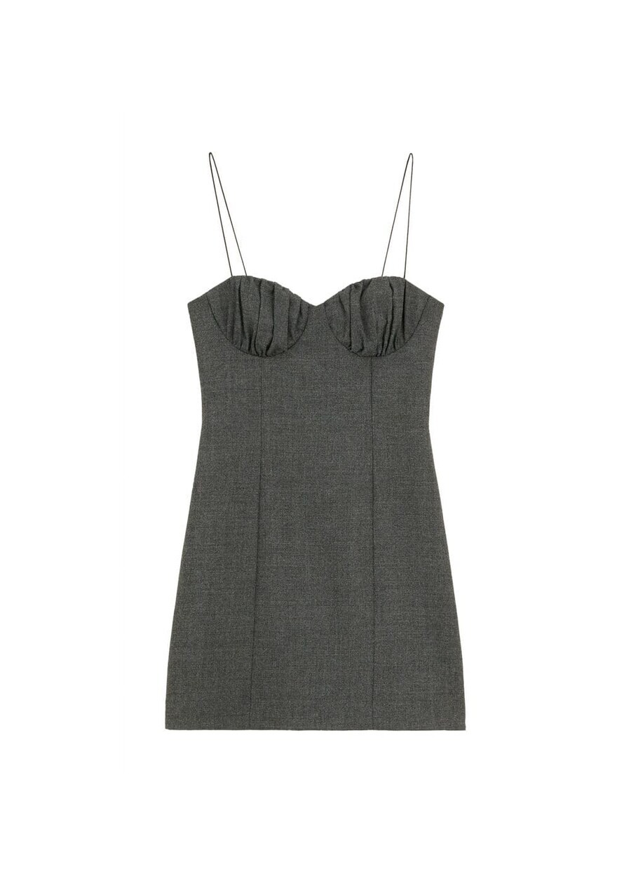

Мини платье MANGO Dress Geranio, серый
