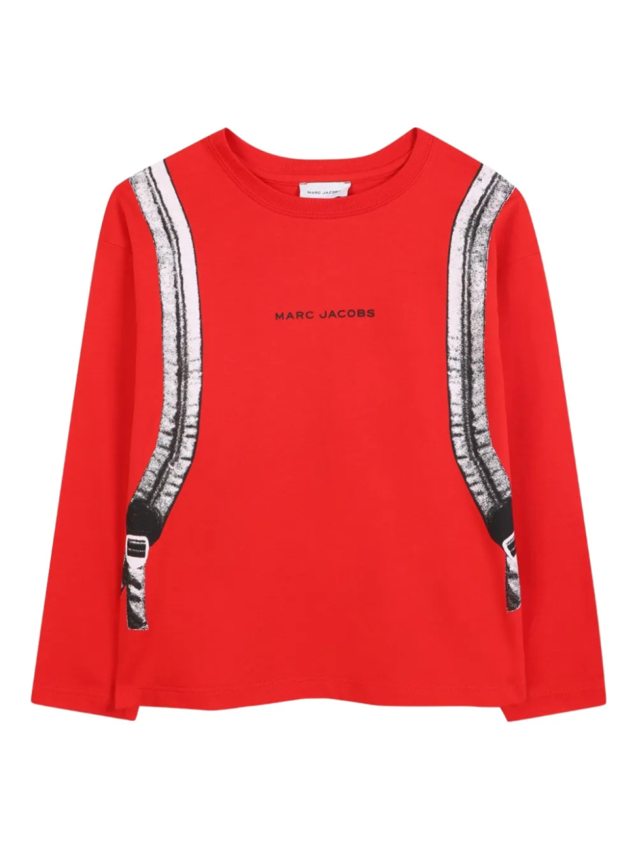 

Marc Jacobs Kids футболка с длинными рукавами и графичным принтом, красный
