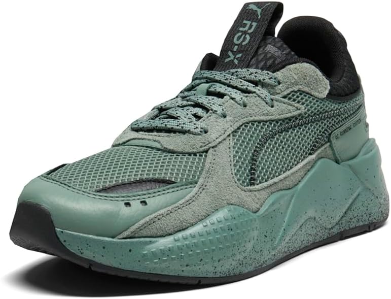 Мужские кроссовки PUMA Rs-X New Mono с шнуровкой - повседневные, зеленые — фото 2