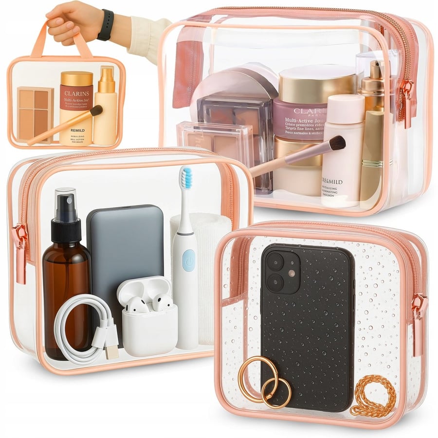 

3x ДОРОЖНАЯ КОСМЕТИЧКА-ОРГАНАЙЗЕР КОСМЕТИЧКА БОЛЬШОЙ НАБОР XL Inna marka