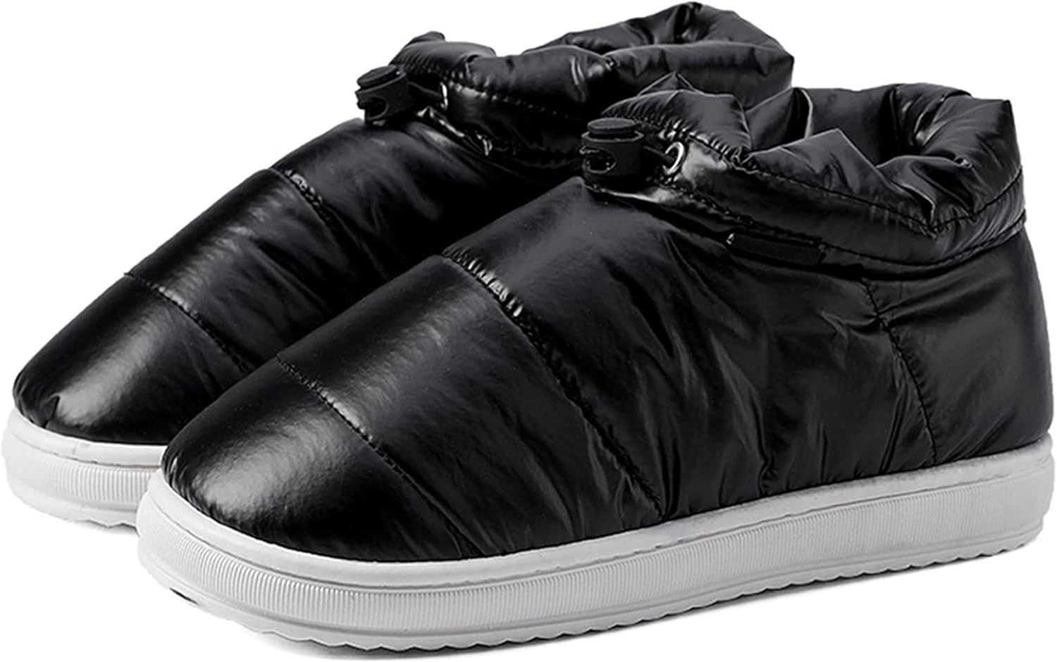 

Зимние короткие ботинки Yiozoi для мужчин для улицы и дома, повседневная обувь для ходьбы, легкие, износостойкие, теплые бархатные снежные ботинки, черный