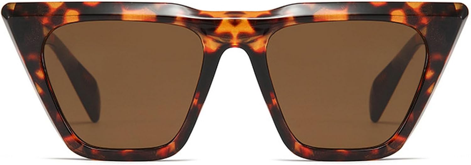 

Винтажные квадратные солнцезащитные очки «кошачий глаз», ретро-солнцезащитные очки «кошачий глаз», модные солнцезащитные очки для женщин, винтажные очки mincl, Leopard