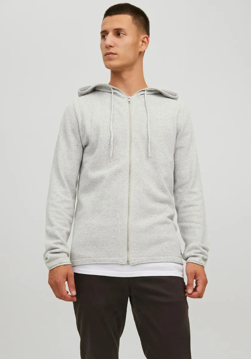 

Кардиган с капюшоном Jack & Jones "HILL KNIT CARDIGAN", серый
