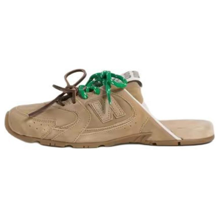 MIU MIU New Balance x Closed Toe Slippers Women's Brown