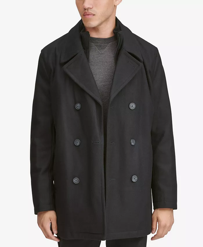 

Мужское пальто с нагрудной вставкой Peacoat Marc New York, черный