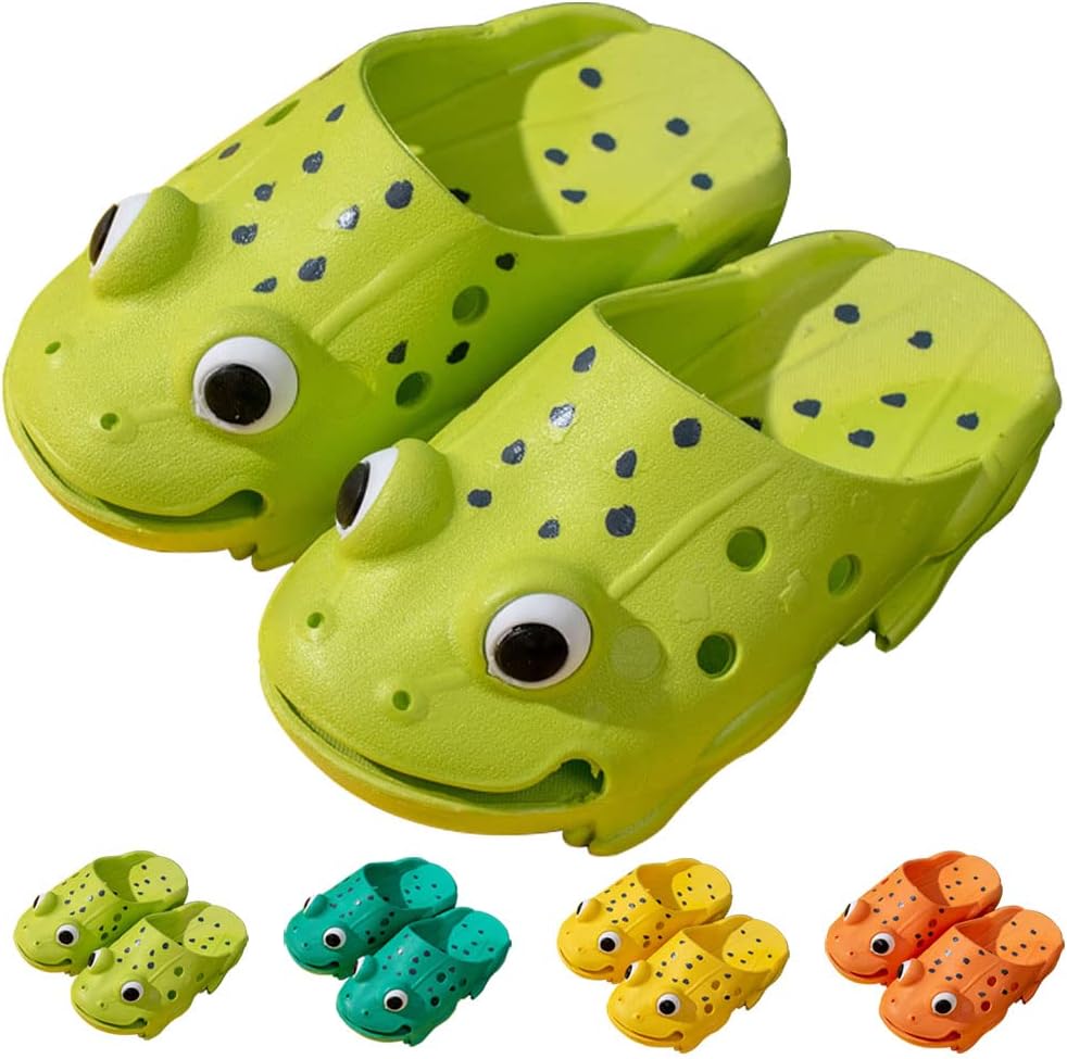 

Тапочки-лягушки, сандалии-лягушки, унисекс, тапочки с мультяшными животными, домашние, для ванной и бассейна Han Shan, зеленый
