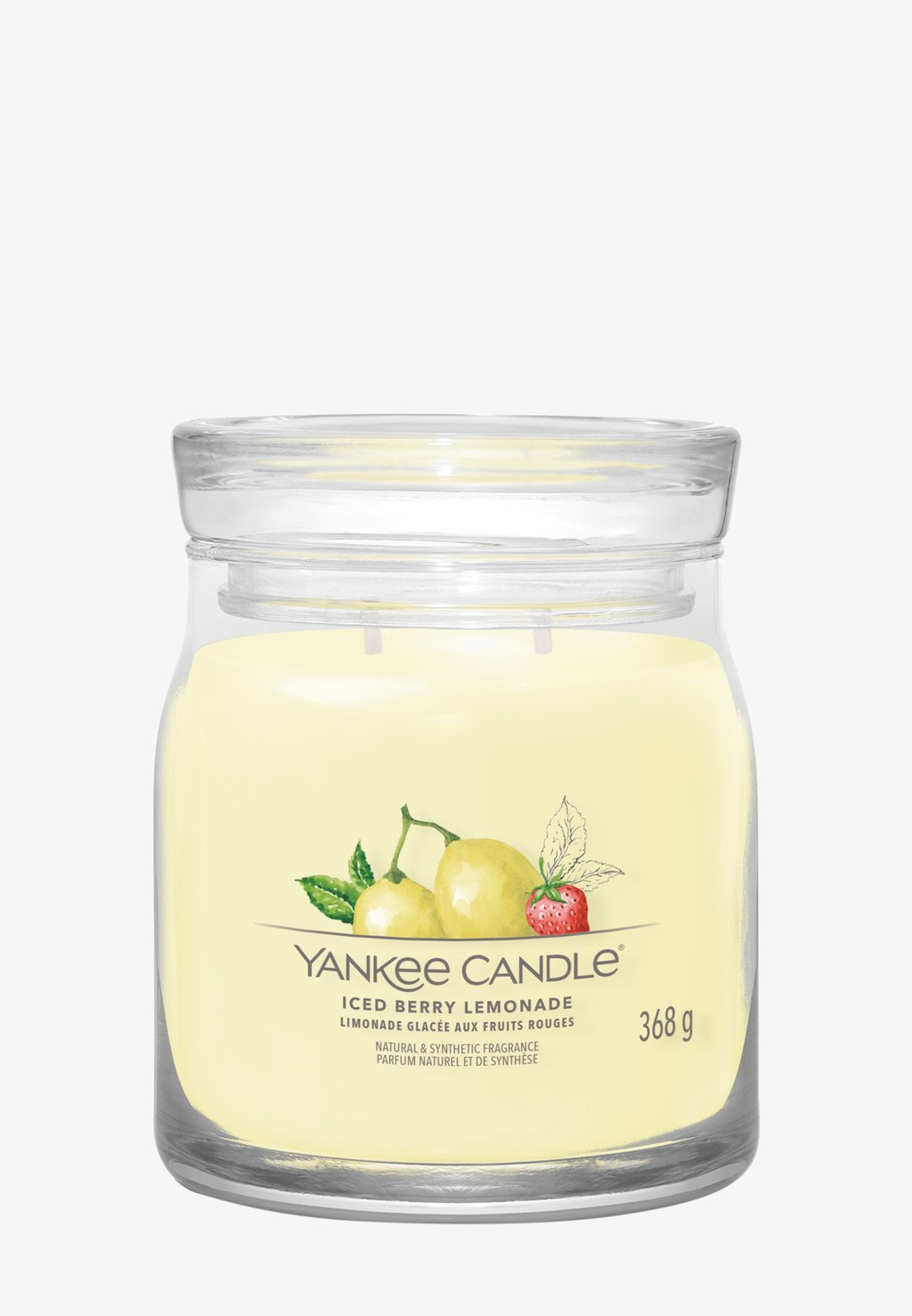 

Ароматическая свеча Signature Medium Jar Iced Berry Lemonade Yankee Candle, желтый