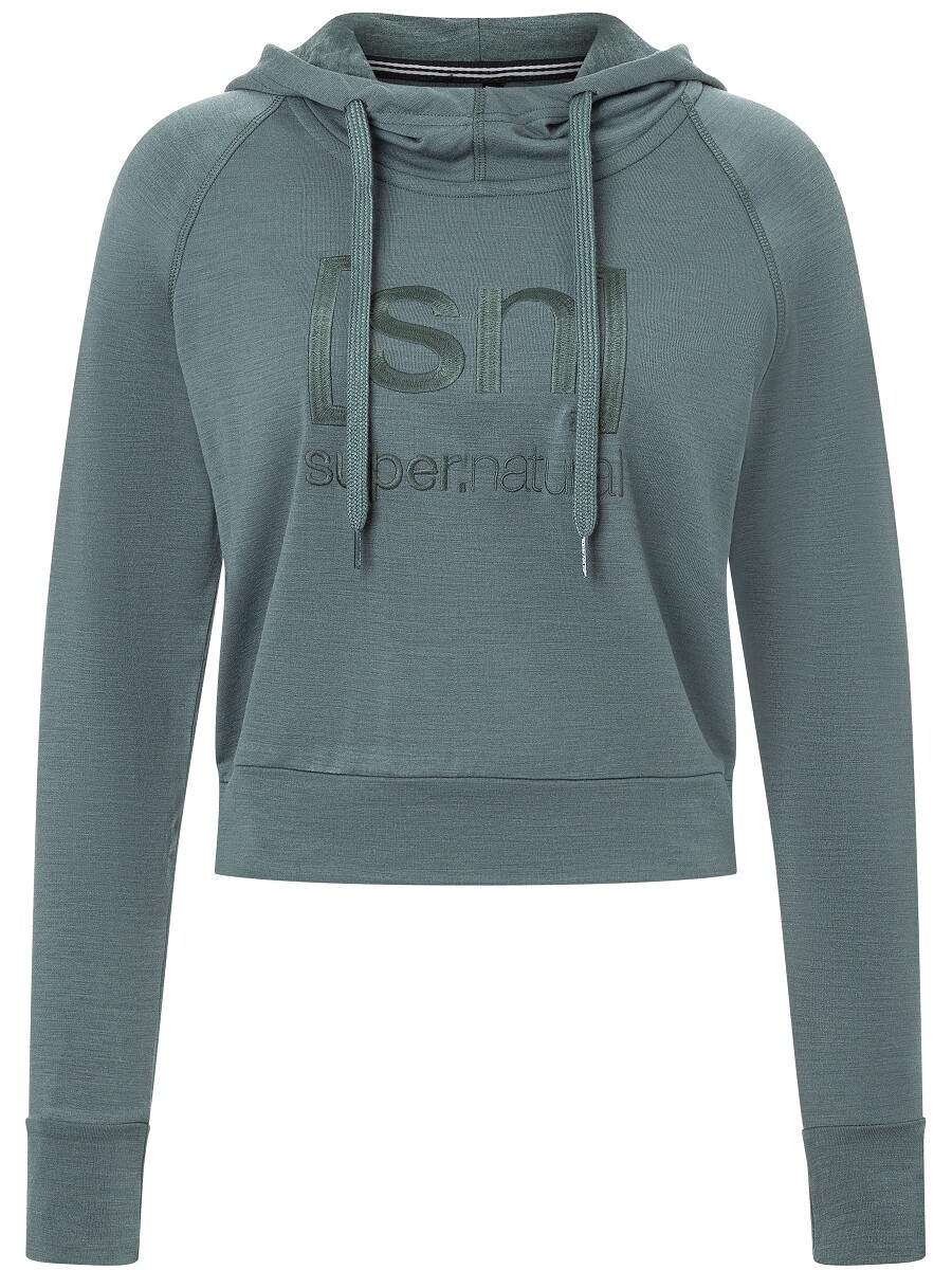 

Толстовка super.natural Merino Hoodie, цвет graugrün