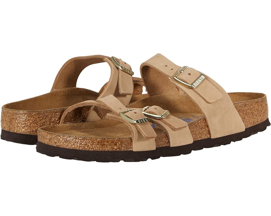 

Сандалии Birkenstock Franca Soft Footbed - Nubuck Leather, цвет Sandcastle Nubuck