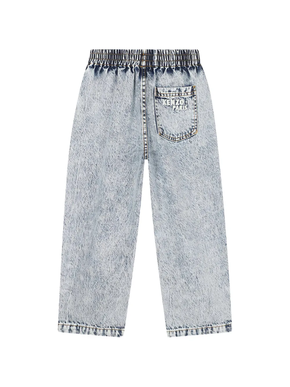 Джинсы из денима с нашивкой-логотипом Kenzo Kids, серый — фото 2