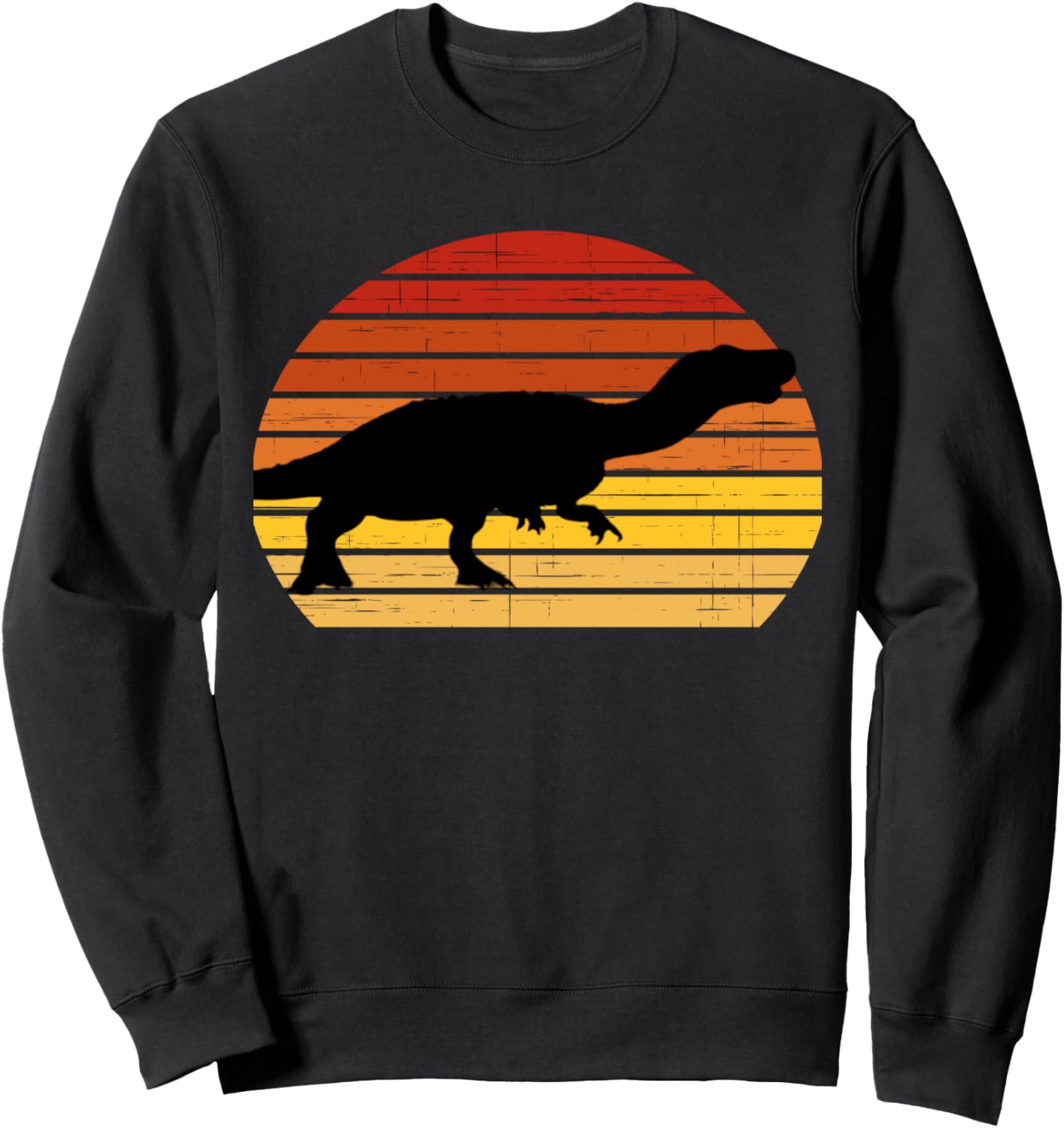 

Толстовка PanfurWare LLC с изображением динозавра в стиле ретро-заката, черный