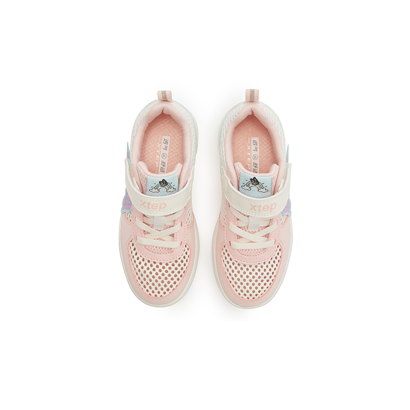 XTEP Нескользящие износостойкие низкие кроссовки для скейтбординга Sail White Aqua Pink для детей — фото 4