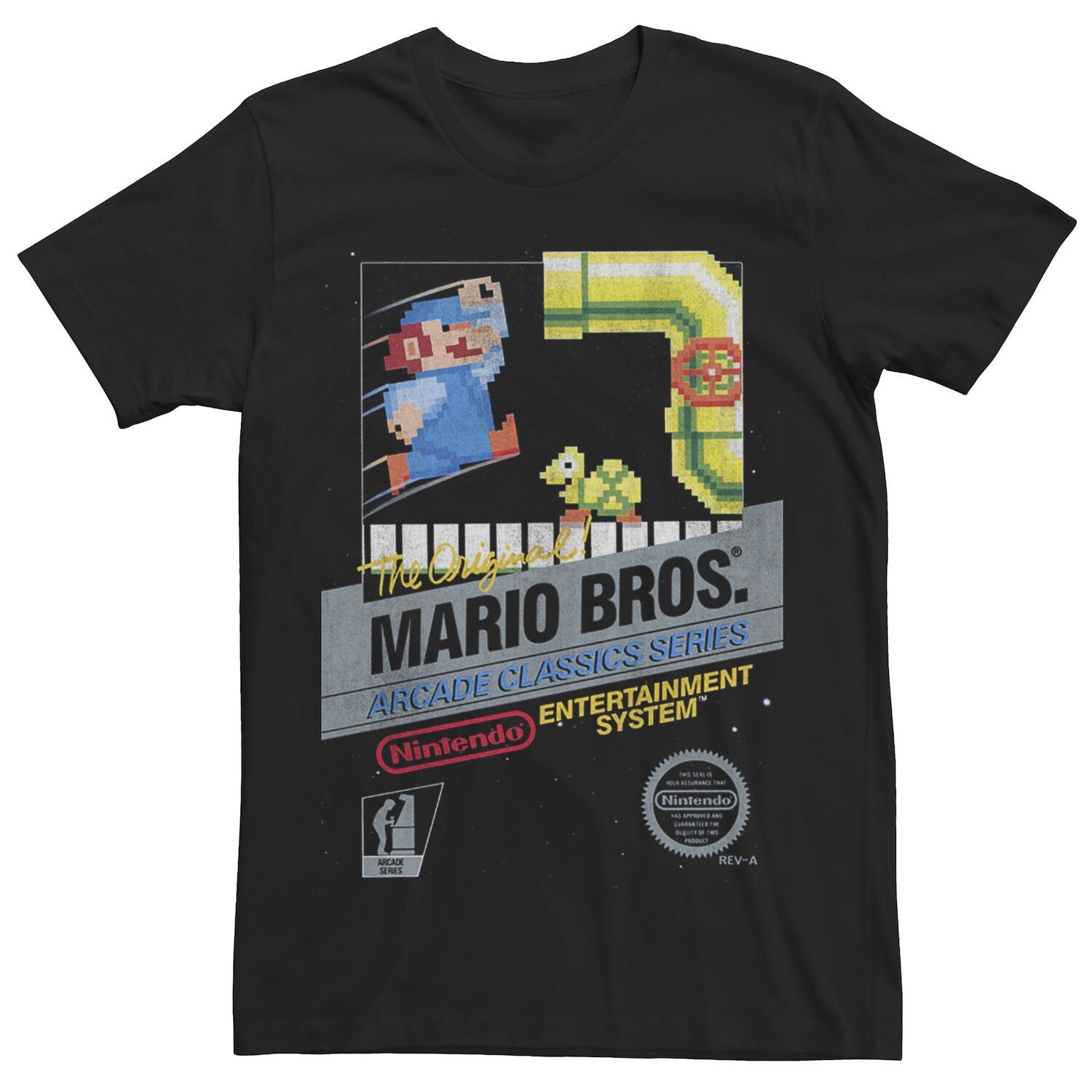 

Мужская классическая футболка Super Mario Bros. Arcade Series Licensed Character