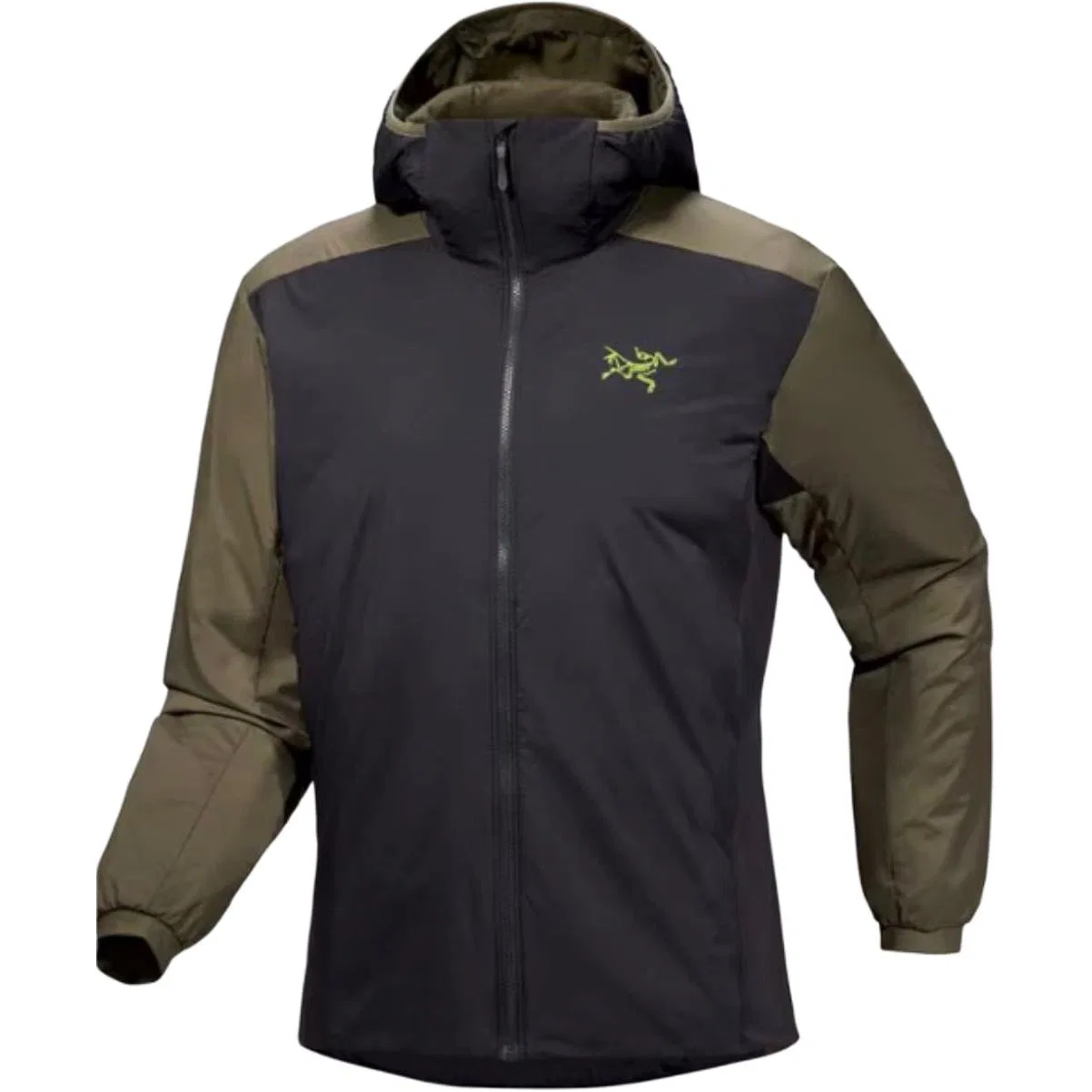 Пуховик Atom hooded jacket Arcteryx черный