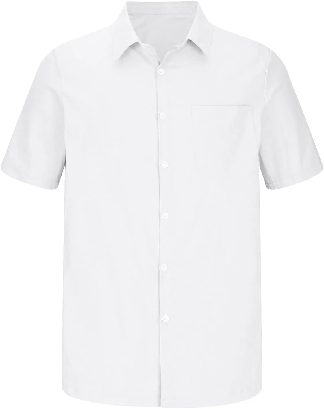 Мужская рубашка поло slim fit, белый, размерная сетка S-2XL — фото 3