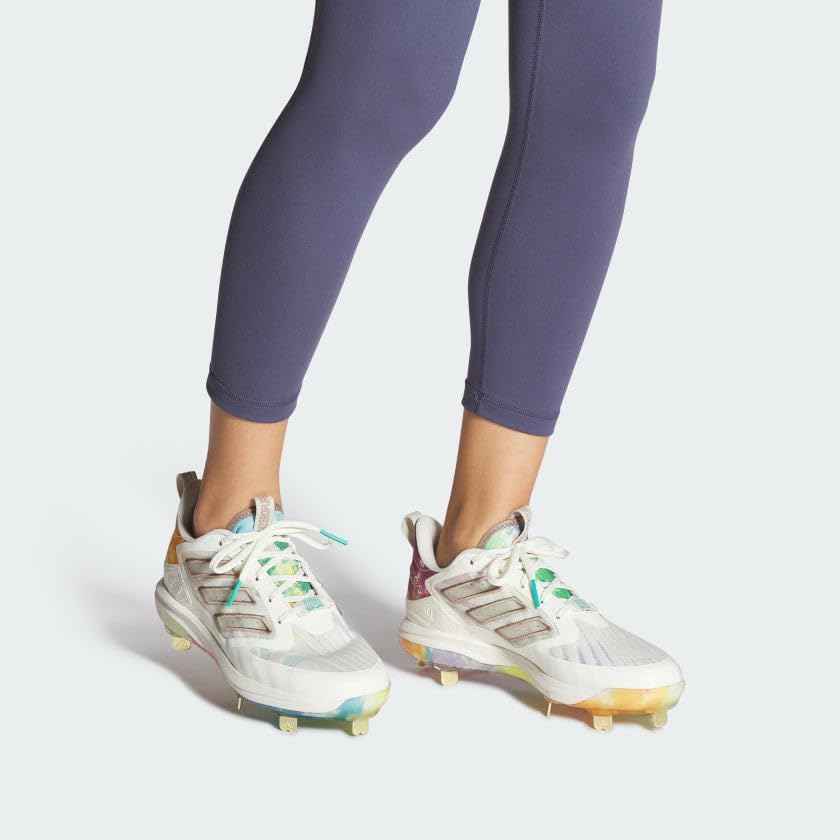 Мужские бутсы adidas Adizero Purehustle 3 Elite Summer Bash для софтбола, слоновая кость/белый/коричневый — фото 2