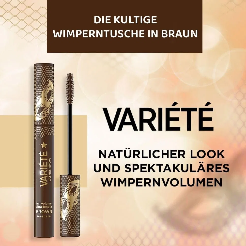 Коричневая тушь для объема и удлинения ресниц Variété от Eveline Cosmetics Eveline Cosmetics, Brown — фото 2