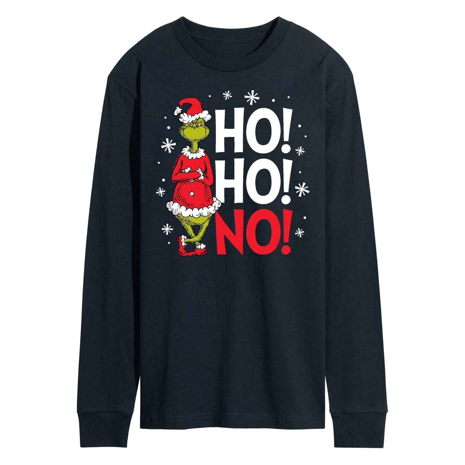 

Мужская футболка Dr. Seuss Grinch Ho Ho без длинных рукавов Licensed Character
