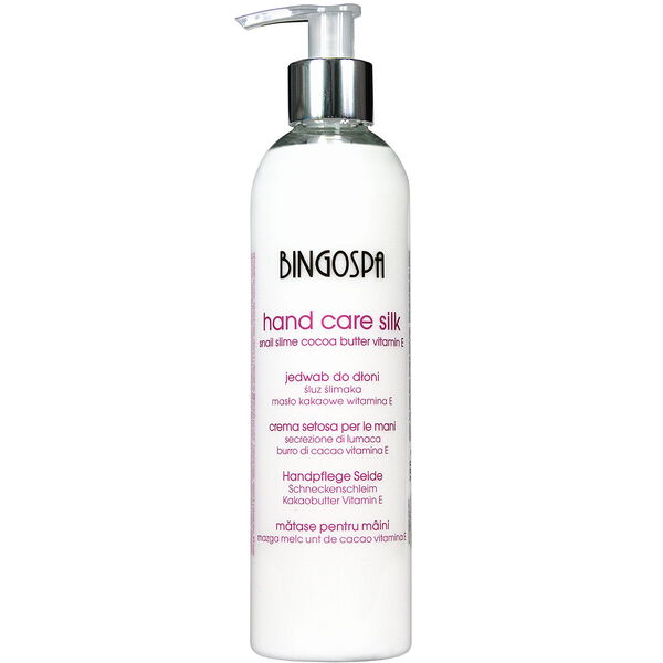 

Слизь улитки Hand Silk, масло какао, витамин Е, 280 г Bingospa