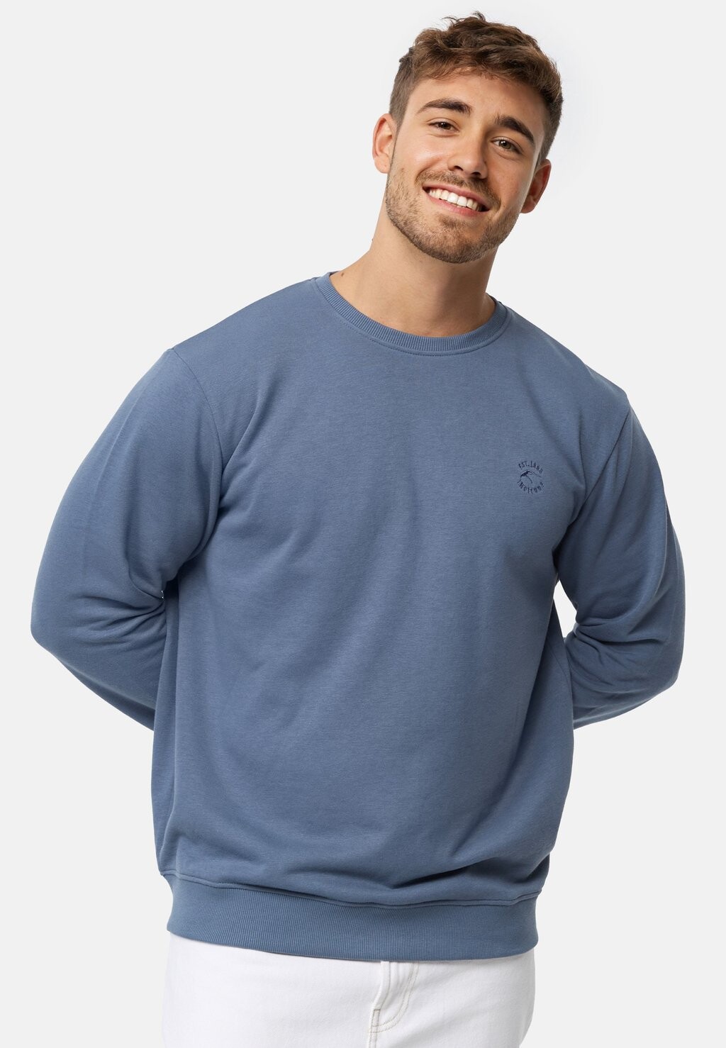 

Толстовка HOLT INDICODE JEANS, цвет china blue