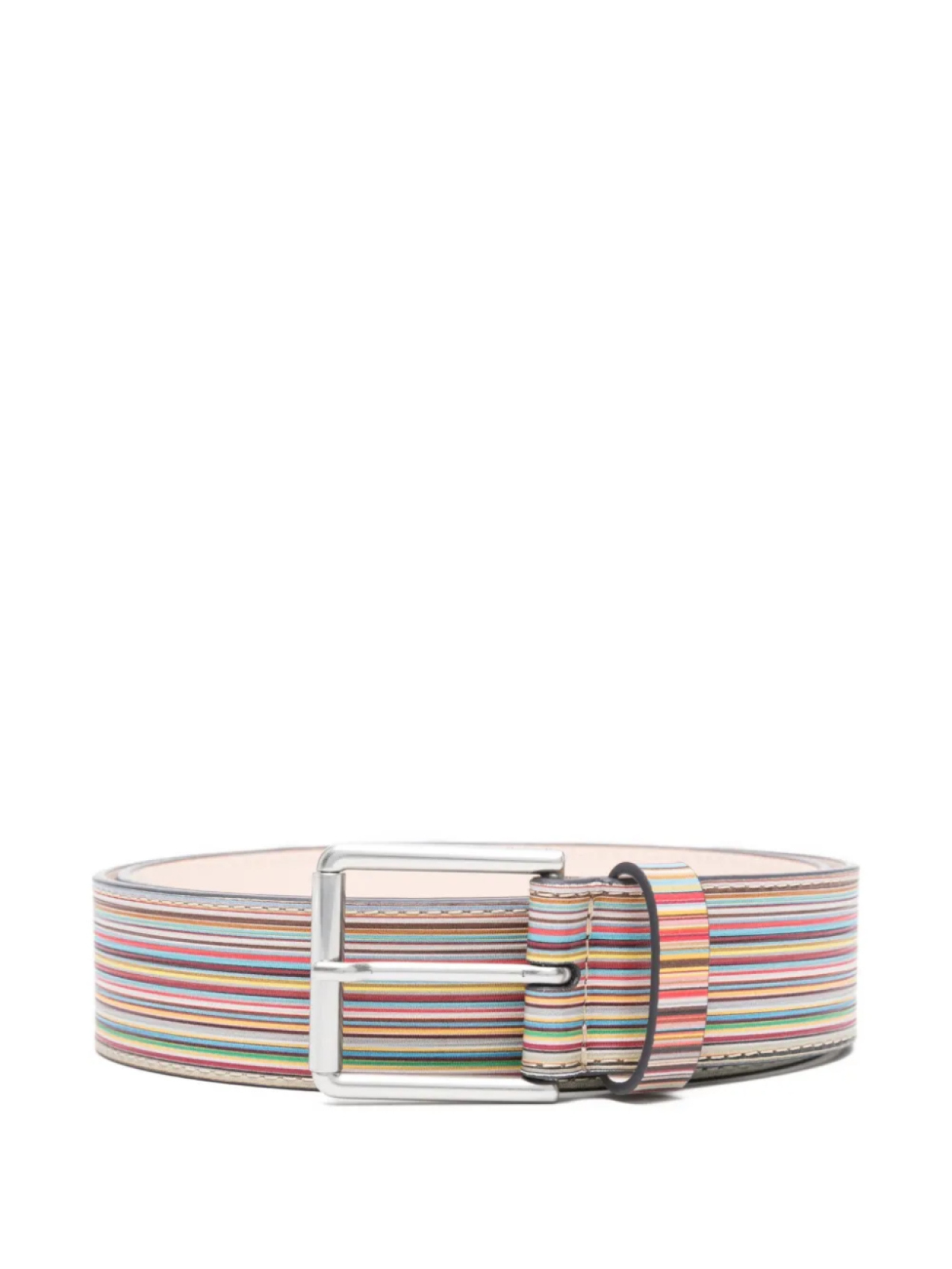 

Полосатый кожаный ремень Paul Smith, синий