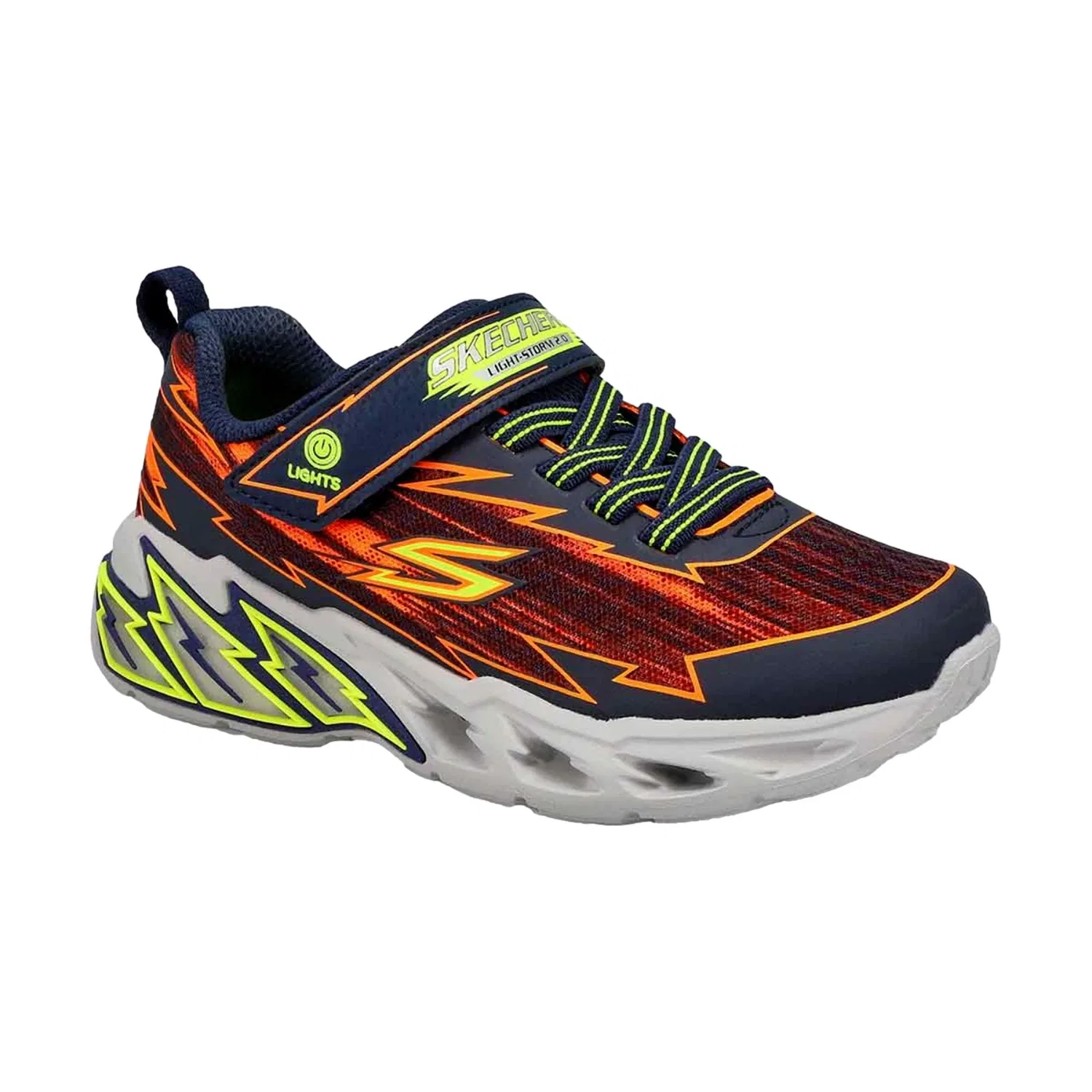 Skechers S Lights - Light Storm 2.0 - Bolt Brights Navy / Orange 400149L-NVOR Pre-School