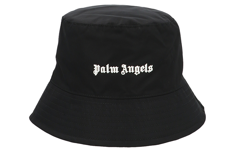 

Панама с вышитым готическим логотипом в технике интарсии PALM ANGELS, черный
