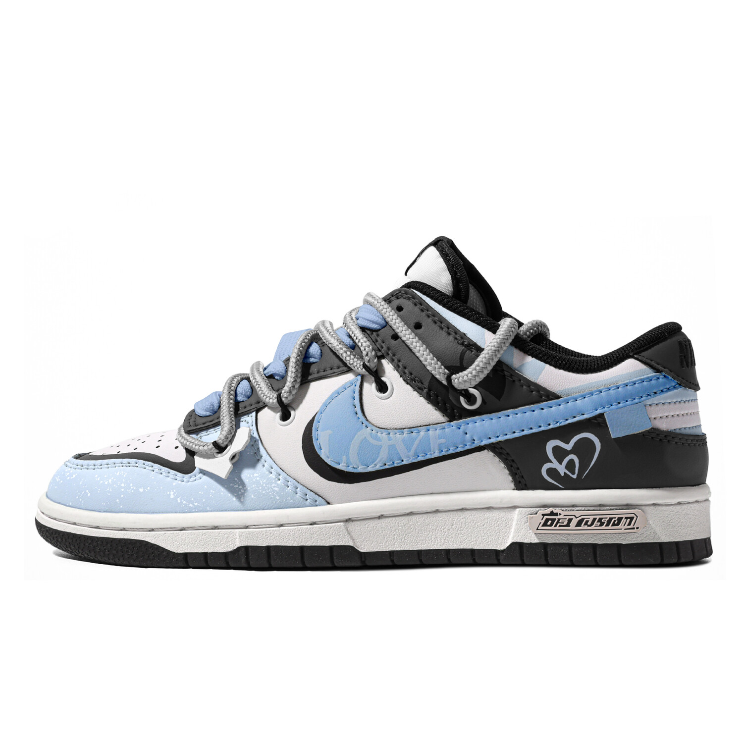 

Кроссовки для скейтбординга Dunk женские низкие черный/синий Nike